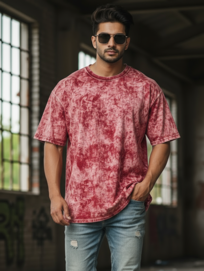 NEXSODE Red Oversized T-shirt