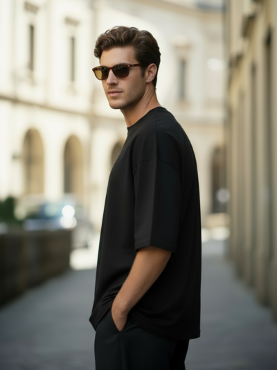 Premium Black Colour Oversized Tee