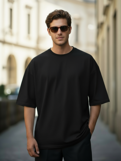 Premium Black Colour Oversized Tee